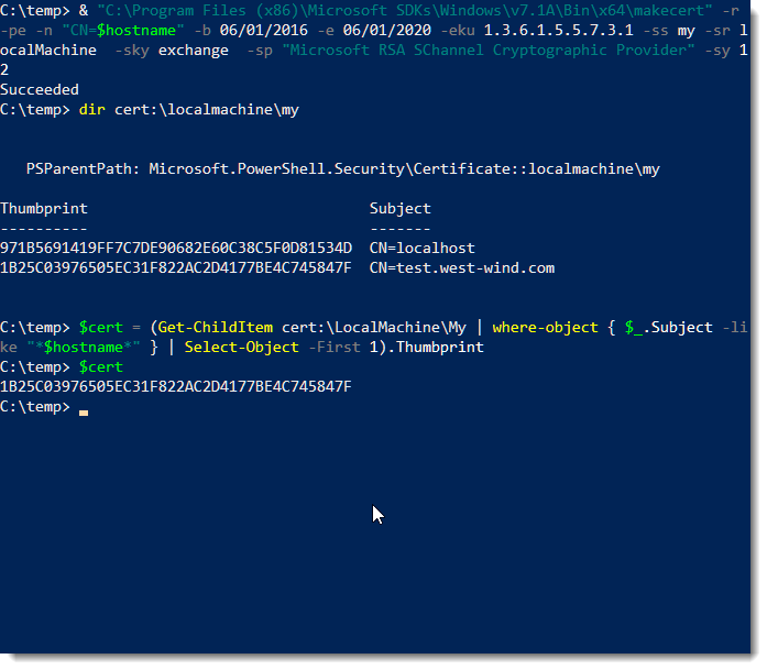 Use Powershell to bind SSL Certificates to an IIS Host Header Site
